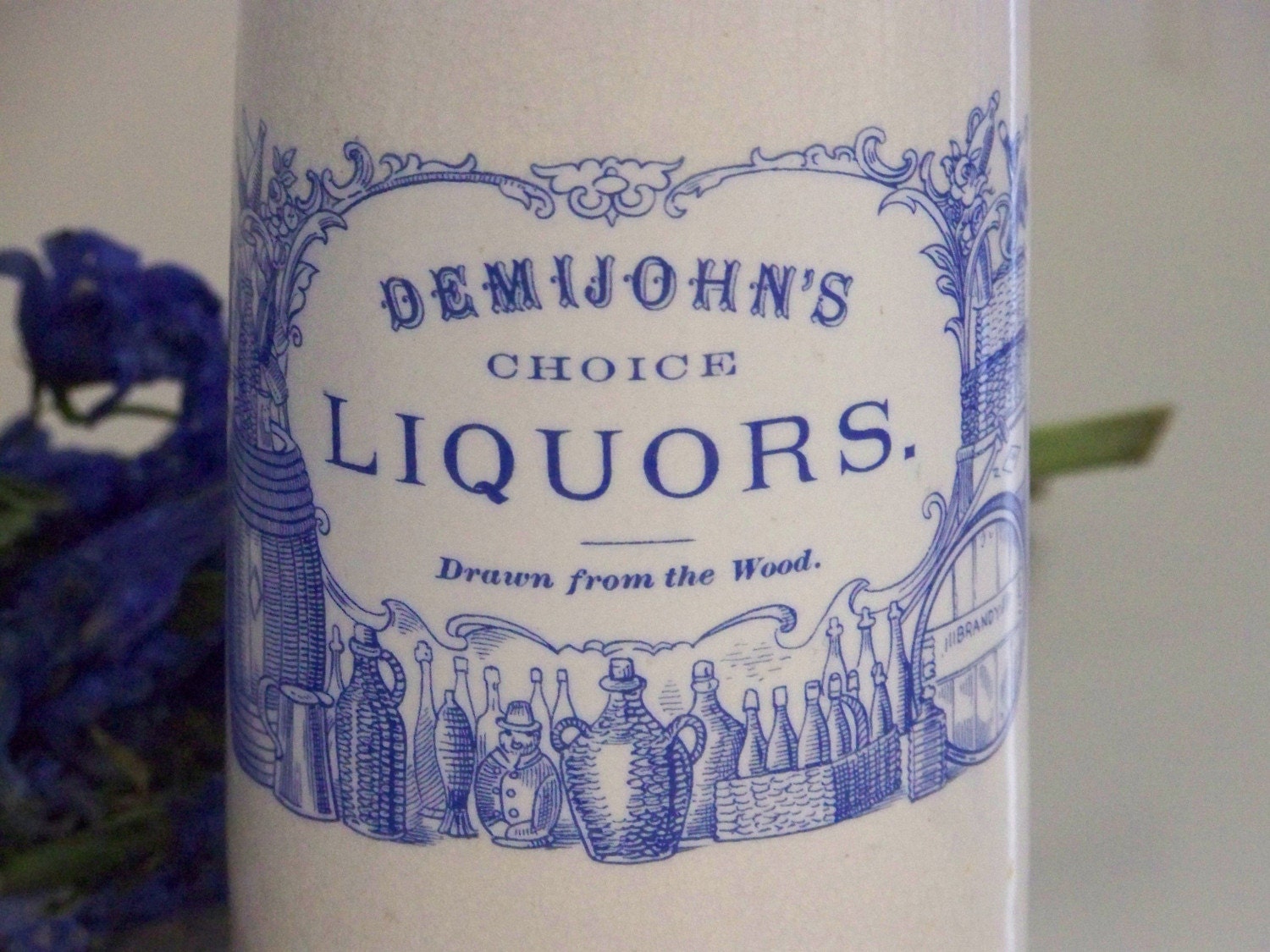 Vintage  Pottery Liquour Bottle