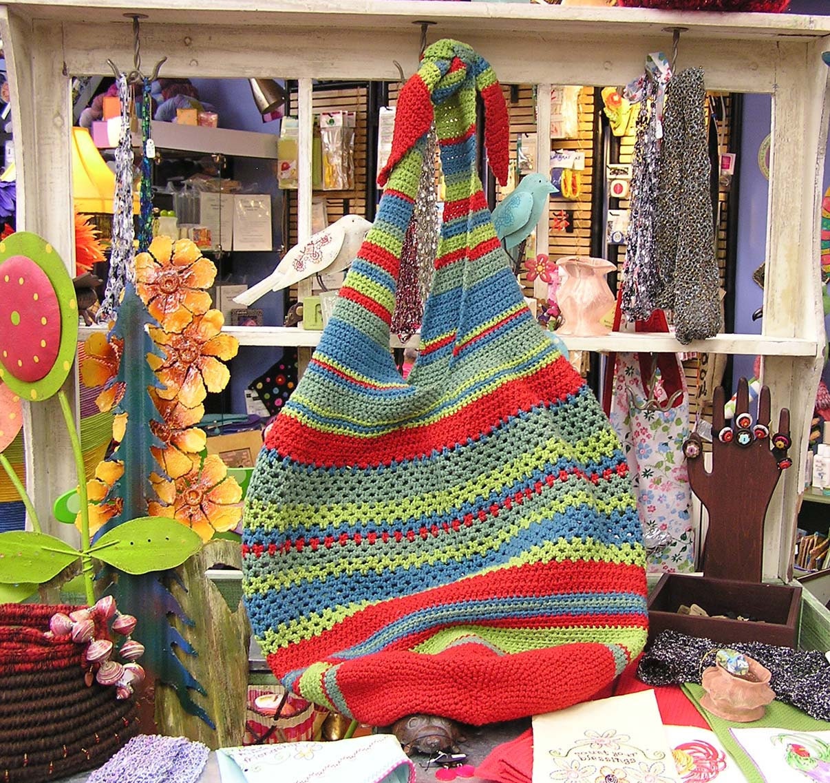 Striped Crocheted Carry-All Pattern