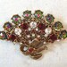 Vintage Rhinestone Fan Shaped Brooch