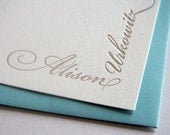 Personalized Stationery - Custom Letterpress - 1color - fifty cards