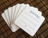 Letterpress Coaster - Bride and Groom wedding advice - Bulk 25