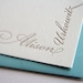 Personalized Stationery - Custom Letterpress - 1color - fifty cards