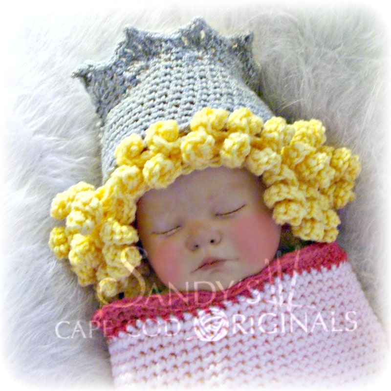 Princess Crown Hat Crochet Pattern pdf618 Infants to Adult Sizes