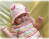 Cotton Summer Sunhat Crochet Pattern Dragonflies and Flowers PDF 667