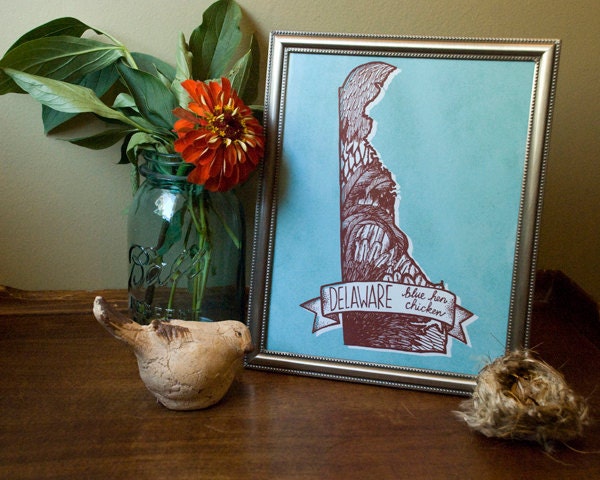 Delaware State Bird 8 x 10 Print