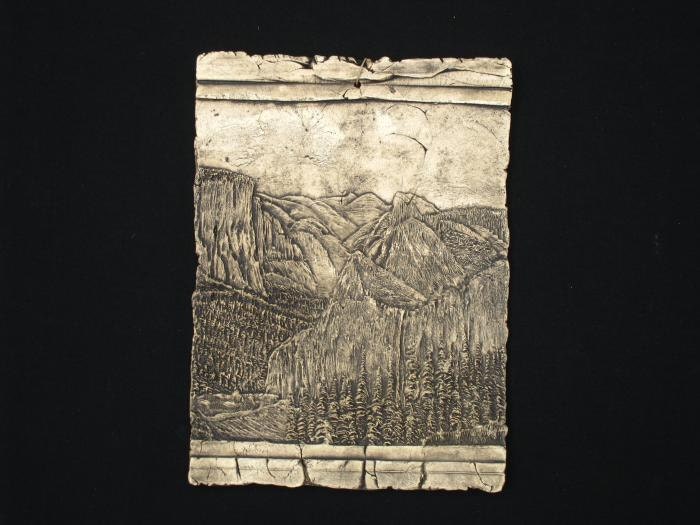 Yosemite  - Ceramic Pottery Porcelain Sculpture Tile