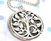 Sales - Mother necklace - Handstamped name necklace - mommy charm necklace - silhouette family tree necklace medium size