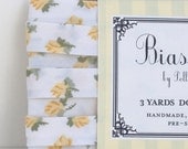 Yellow Tea Roses- 3 Yards Bias Tape from the Sweet Collection