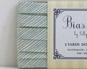 Green Crayon Stripe- 3 Yards Bias Tape
