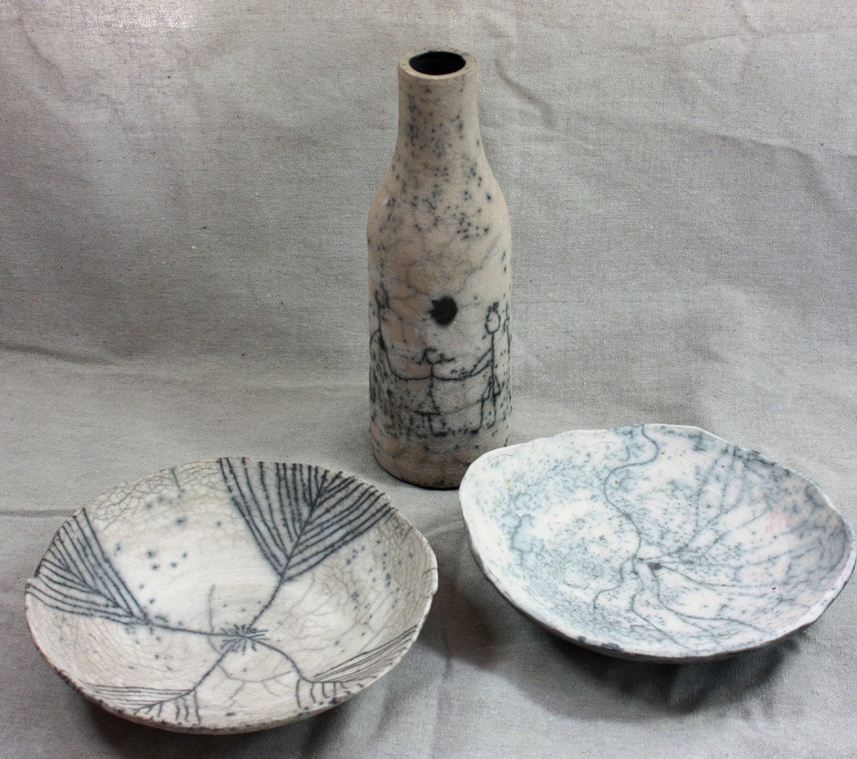 Raku Vase.  Ceramic AURORA BOREALIS Vase.  Clay Vase. Hand Built Ceramics. Zen Ceramics.