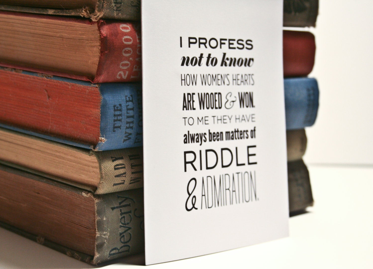 Typography Quotation Notecard / Sleepy Hollow