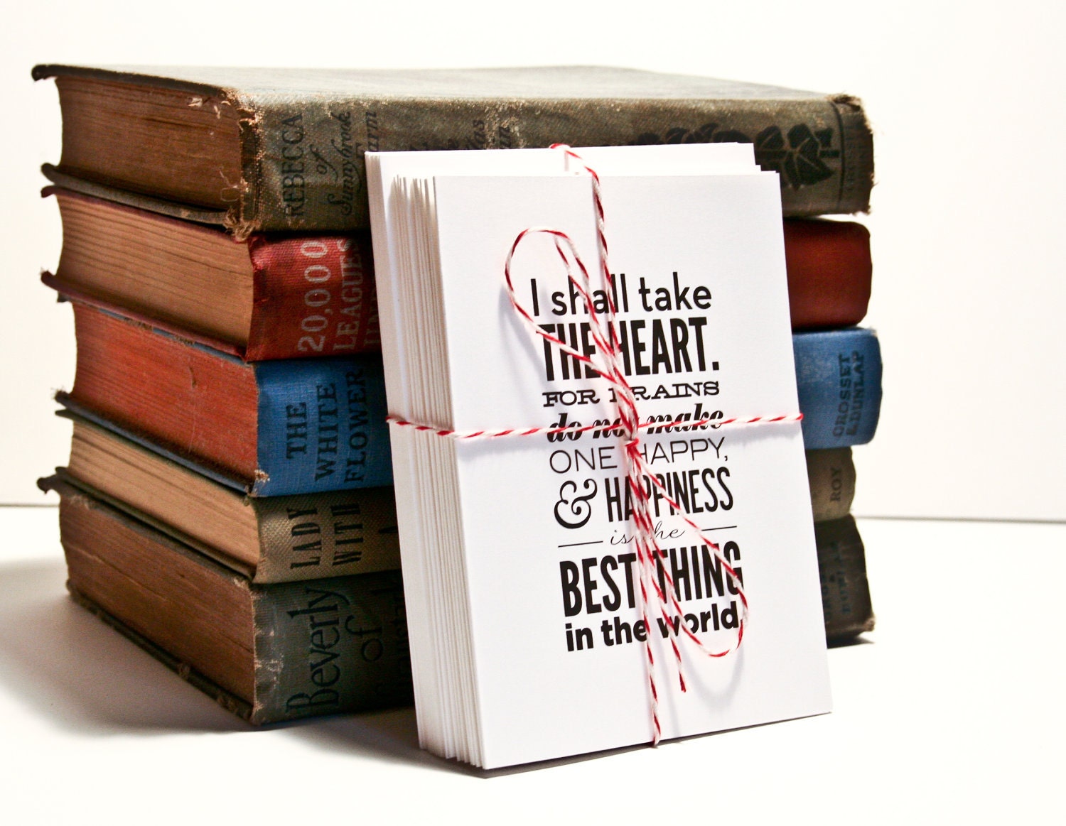 Typography Quotation Notecards / Set of 12 (Wizard of Oz, Sleepy Hollow & Peter Pan)