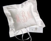 Silk Ring Bearer Pillow personalized with Francie Monogram