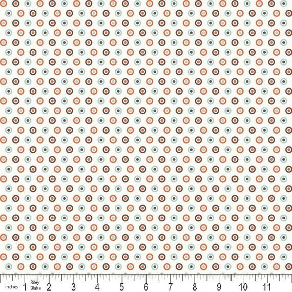 Riley Blake, My Mind's Eye, All Star 2, Mini Dot in Orange, 1/2 Yard