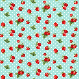 Annie's Farm Stand, Lakehouse, Red and Aqua, 1/2 Yard Bundle of 11