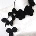 Elegance pure, Crochet Jewelry, Necklace in Black, Crocheted, Fall, Harvest, Handmade, Jewellery