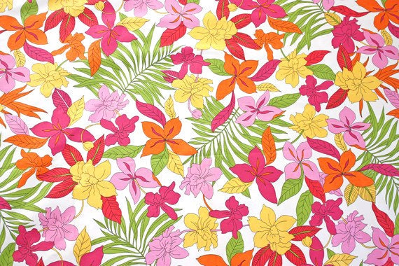 REDUCED ------- Fabric --- Flowers Galore --- One Half Yard