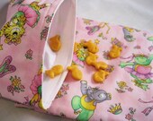 Reusable Sandwich and Snack Bag Set-Pink Dancing Animals