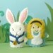 Alice and the White Rabbit - Wonderland inspired puppets
