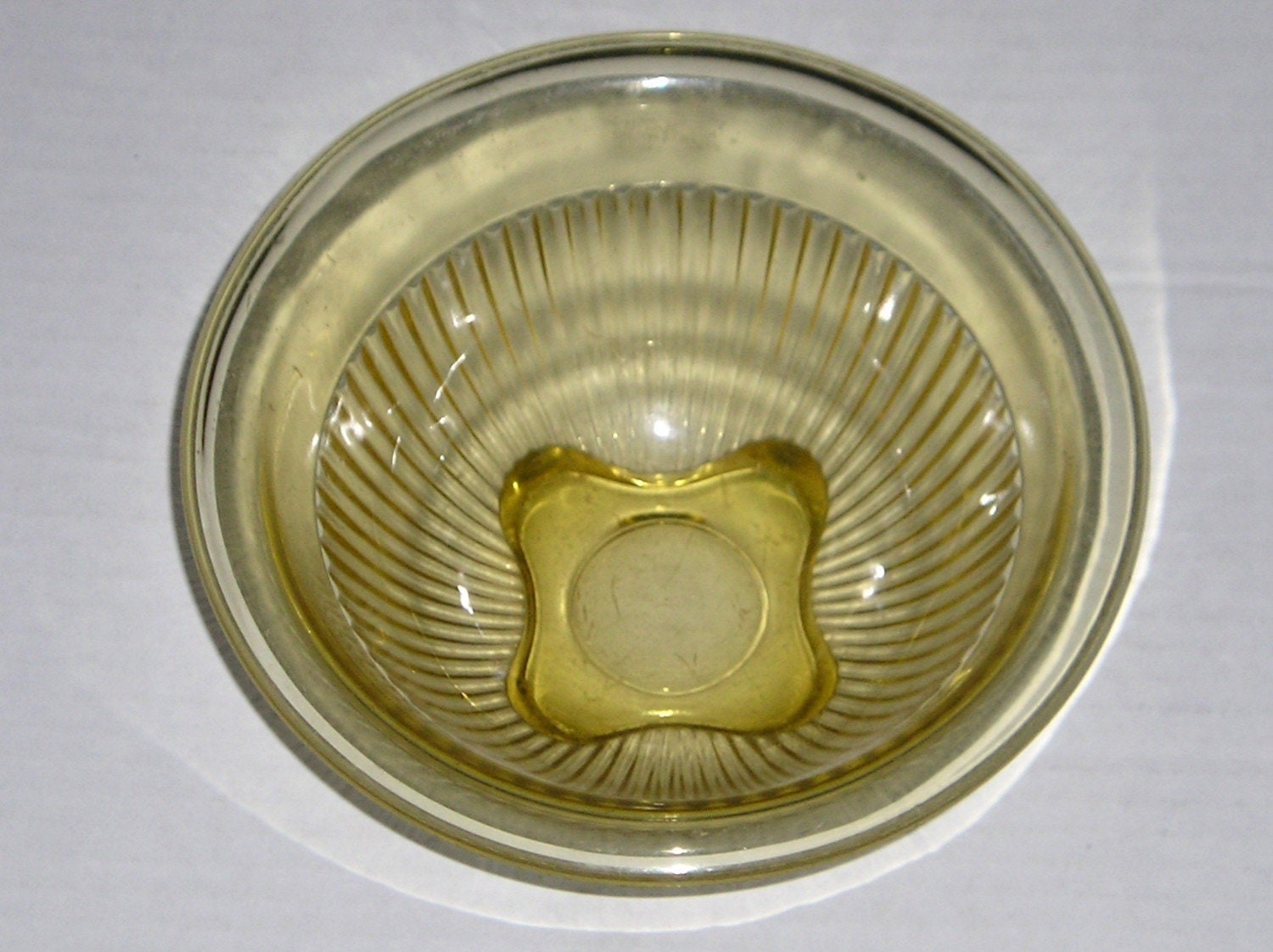 Vintage Yellow Depression Bowl 7 Inch