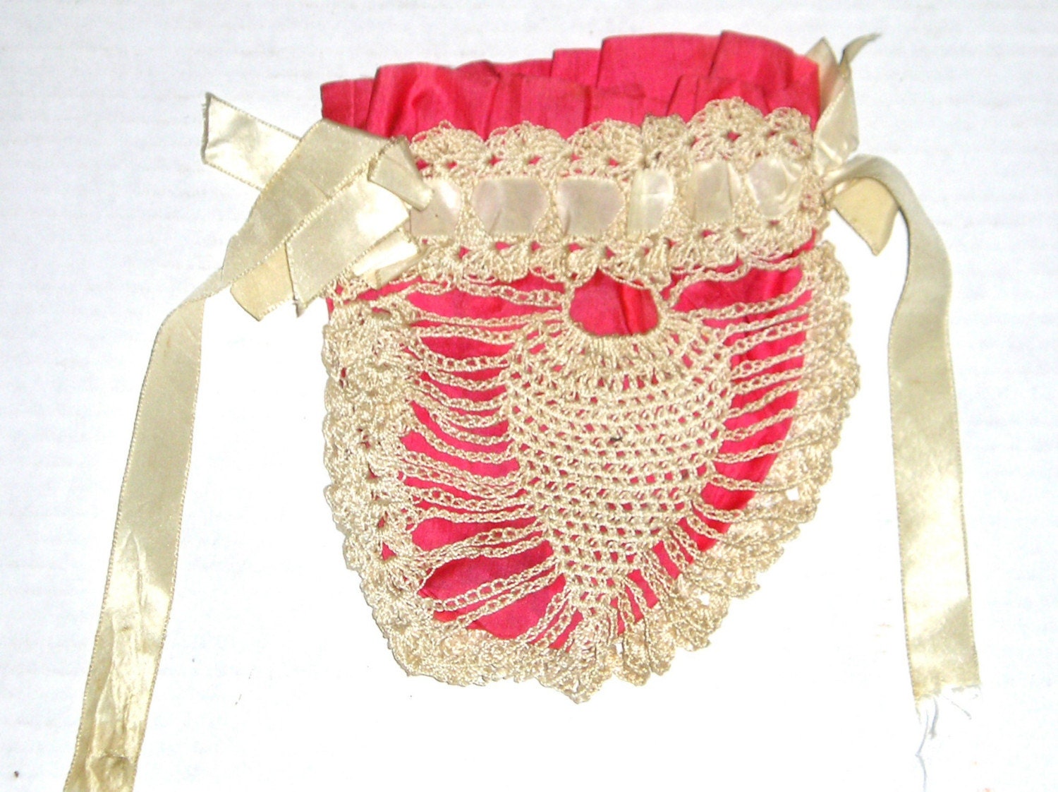 Vintage Handmade Victorian Pouch