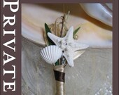 Private Listing for idoturer895 Sparkly Starfish and Seashell Beachy Boutonniere for your Beach Wedding on Etsy