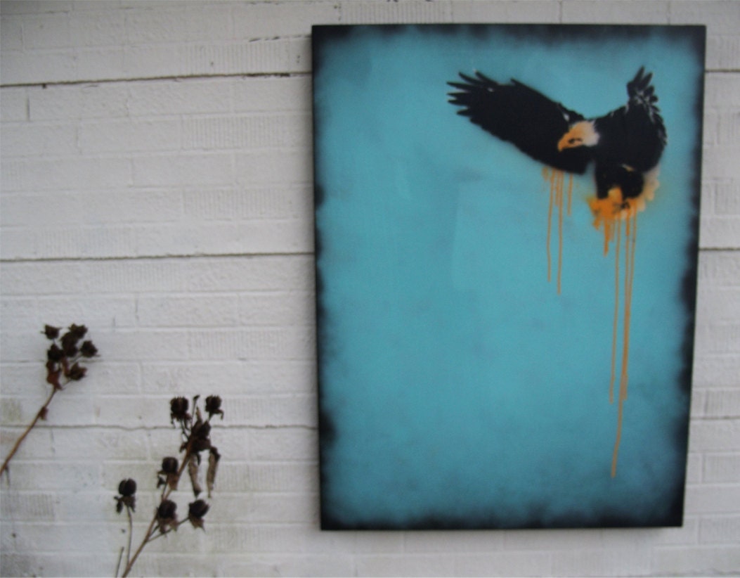 Bald Eagle original acrylic painting on Studio Canvas