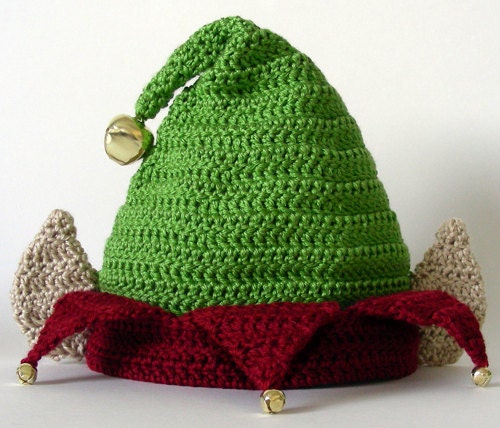 Elf Hat  (5 Sizes)  - PDF Crochet Pattern - Instant Download