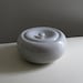 Rare Hard to Find-Russel Wright American Modern Ice Box Jar-Granite Gray