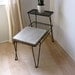Vintage Early Mid-Century Wrought Iron Hairpin Wire Mesh Bench