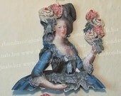 Digital Marie Antoinette Vintage Paper Doll Download  - Torso, Cupcakes And Other Embellishements For Paper Art, Crafts CS21D