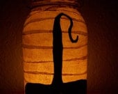 Grungy Primitive Halloween Pumpkin Lantern
