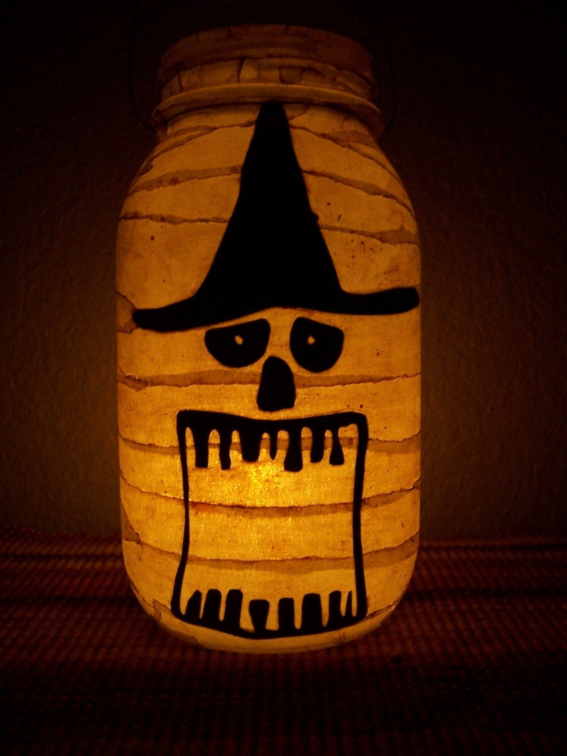 Grungy Primitive Halloween Spook Lantern