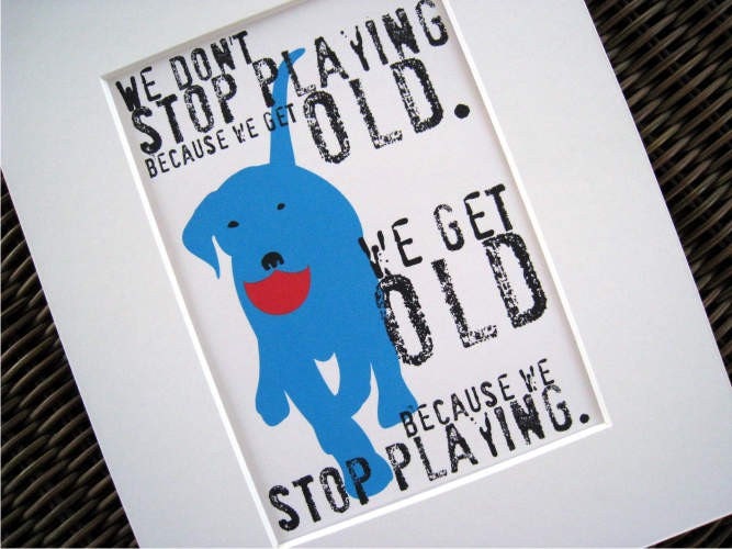 Labrador Retriever Dog Art Wall Art with Red Ball Inspirational Quote