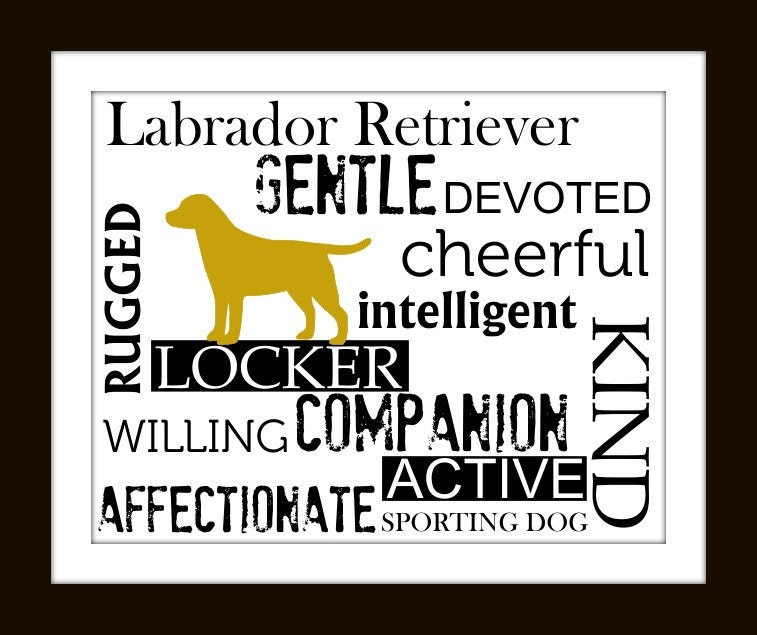 Subway Art Wall Decor Labrador Retriever Personalized with Your Lab's Name