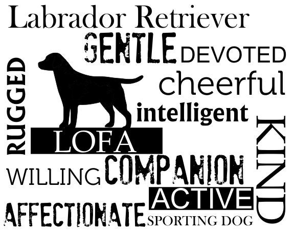 Subway Art Wall Decor Labrador Retriever Personalized with Your Lab's Name