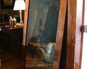 Leaning Mirror - Handmade with solid Reclaimed Wood Beams