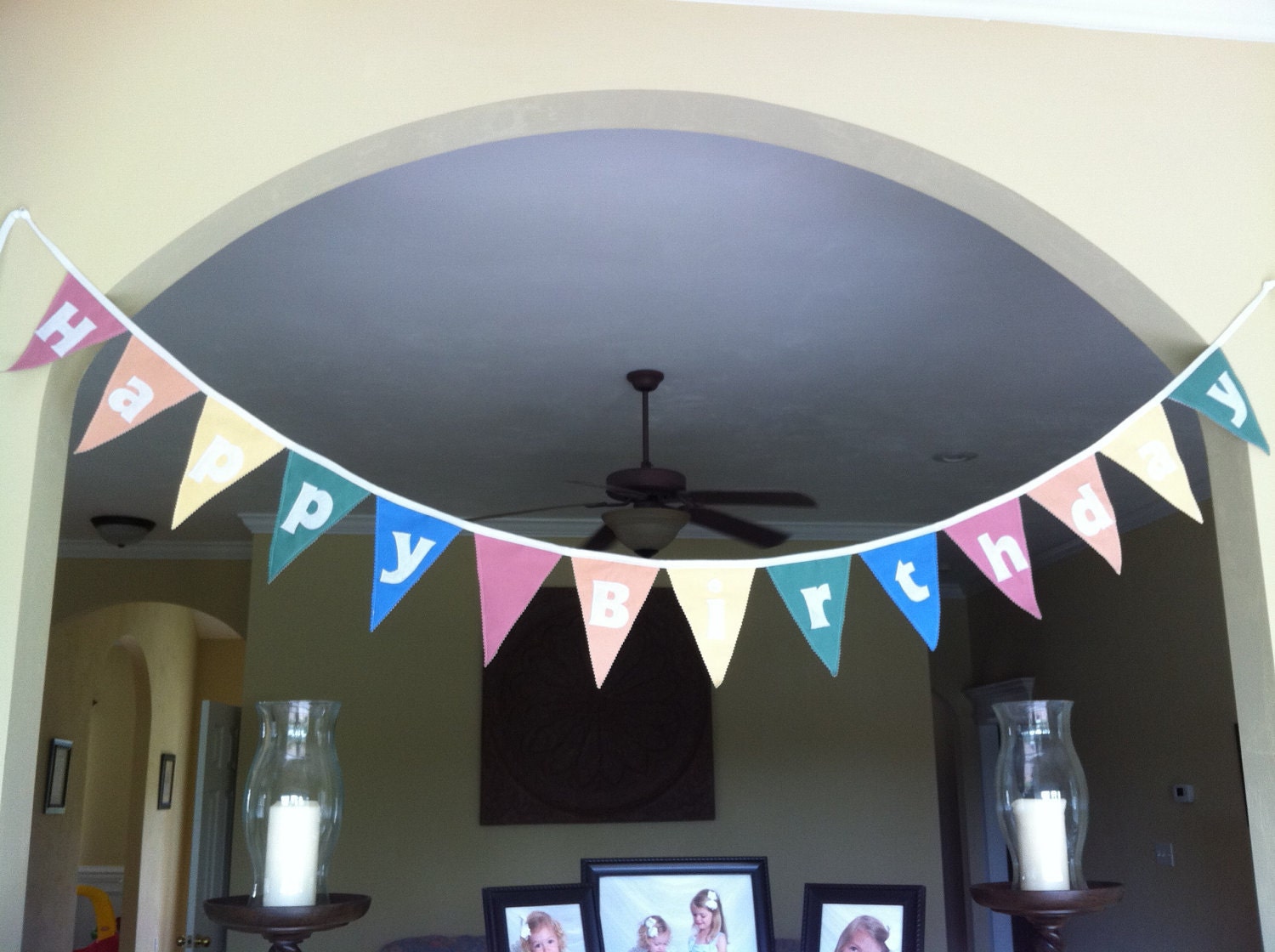 Happy Birthday Bunting Banner - Custom Colors