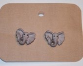 elephant pierced stud earrings