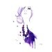 Watercolor Fashion Illustration - Floating Beads print