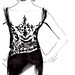 Sexy Back print version, Watercolor and India Ink Fashion Illustration by Jessica Durrant