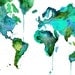 Watercolor World Map No. 6