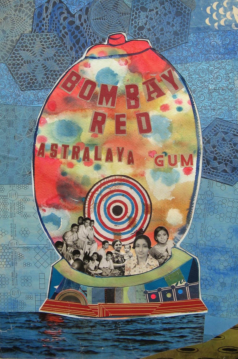Bombay Red Gum . . . archival ink-jet print of an original collage