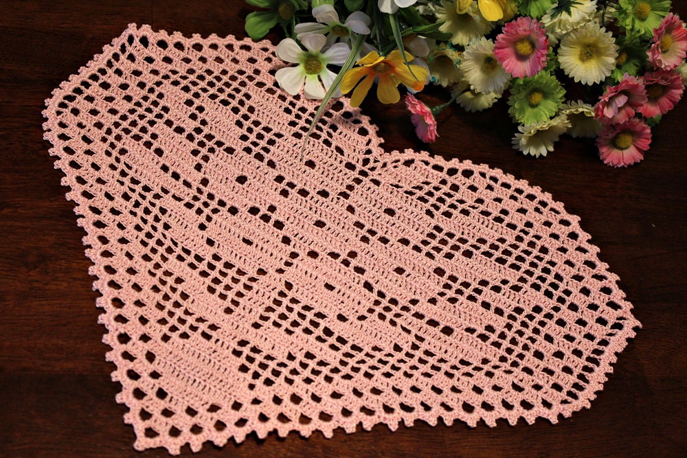 Pink Crochet heart for you
