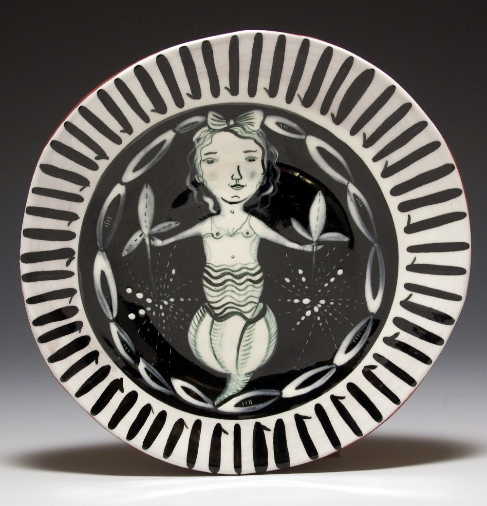 Birth of a Flower - Painted Dessert Plate