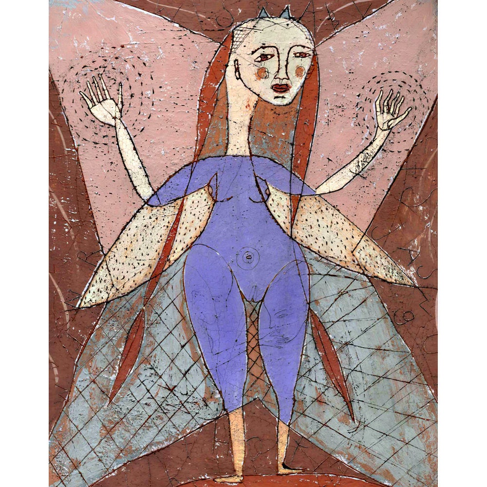 Giclee Print -  Naked and Blue