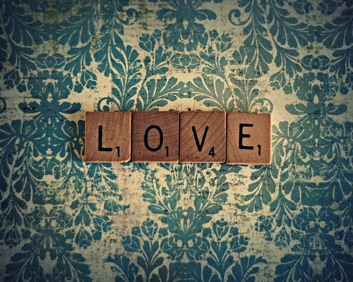 Collage Photography Print - It's Spelled Love 8x10