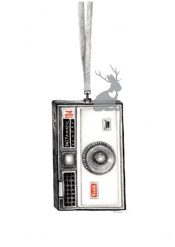 Snap... Kodak Camera Open Edition A4 Art Print
