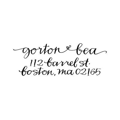 Custom Return Address Stamp // SIMPLE // hand calligraphy