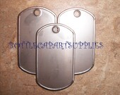 20 Blank Military Style Stainless Steel Dog Tags . WOrk Perfect with My Dog Tag Epoxy Sticker Seals
